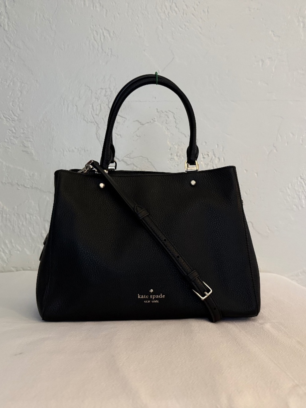 Kate Spade Patterson Drive Medium Dome Satchel Black Leather WKRU5897